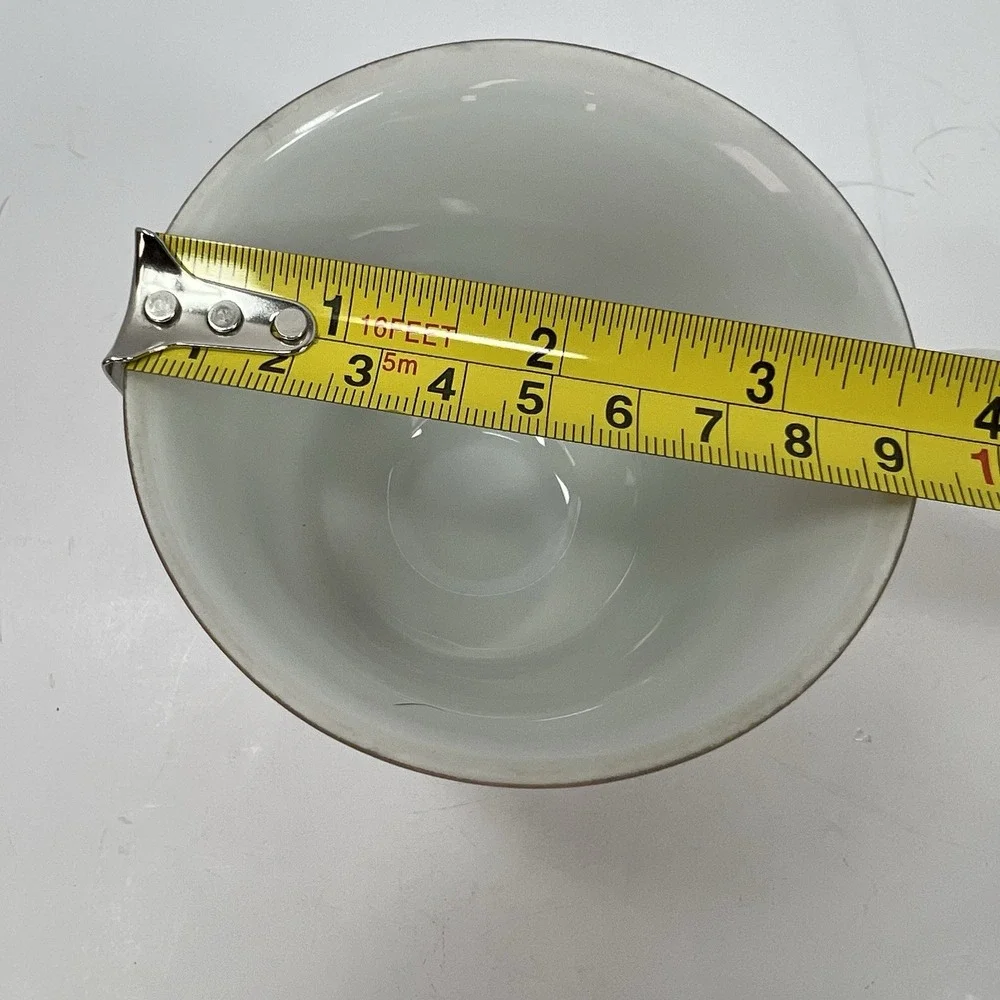 Holly Hobbie Teacup Vintage White Yellow Gold Trim Porcelain Fair Condition